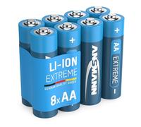 Ansmann AA Batteries [Pack of 8] Long Lasting High Capacity Disposable AA Type 1.5V Extreme Lithium Battery For Flashlight, Alarm & Wall Clocks, Toys, Remote Controls