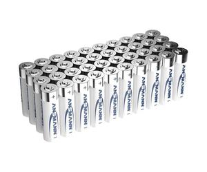 ANSMANN AA Disposable Batteries [Pack of 40] Family Pack of Alkaline Long Lasting Mignon Double A Battery for Remote Controls, Torches, Alarm Clocks or Wall Clocks - White