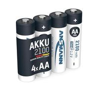 ANSMANN AA Mignon 2100 mAh 1.2V NiMH - rechargeable batteries AA batteries maxE (low self-discharge & pre-charged) ideal for toys, wireless keyboard/mouse, Wii & Xbox controller (4 pieces)