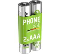 Ansmann AAA DECT Phone Batteries 550mAh NiMH Rechargeable Pack of 2
