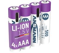 ANSMANN 1311-0028 AAA Li-Ion Rechargeable Battery 500mAh 4 Pack Wi...