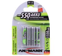 Ansmann Blister 4 X Accu, AAA, 550 mAh AAA / HR03 Nickel-Metal Hydride (NiMH)
