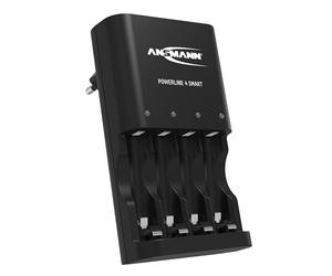 ANSMANN Battery charger for 4X NiMH AA/AAA batteries & rechargeable batteries - automatic battery charger with repair mode for battery batteries - Powerline 4 smart battery charger, 240 volts