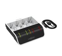 ANSMANN Battery charger for 4x NiMH AA/AAA/C/D + 1x 9V block batteries autom...