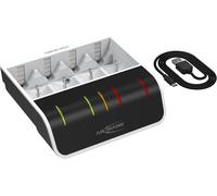 ANSMANN Battery charger for 4x NiMH AA/AAA/C/D + 1x 9V block batteries - automa