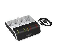 ANSMANN Battery charger for 4x NiMH AA/AAA/C/D + 1x 9V block batteries - automatic battery charger with Perfect 7 charging technology Repair mode for rechargeable batteries