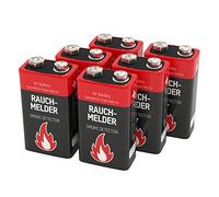 Ansmann Battery Especially for Smoke Detectors, Fire Alarms, Carbon Monoxide Gas Detectors, Long Life, 6LR61, 6AM6, MN1604 Alkaline Battery, 9 V, E-Block 7-Year Service Life