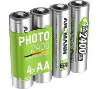 Ansmann Photo AA HR6 2400mAh Rechargeable NiMH Batteries x 4 For cameras