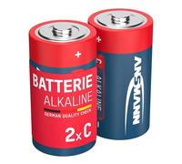 ANSMANN C Size Batteries [Pack of 2] Long Lasting Alkaline Disposable C Type Battery For Flashlight, Operating Machines, Toys, LED Torch Lights