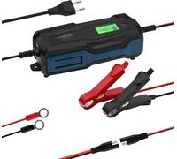 ANSMANN Caricabatterie intelligent a 10 fasi 6V 12V / 6A con display LCD per batterie al piombo-acido, piombo-gel e piombo-pile, nonché batterie LiFePo4 a 12V per car, moto e furgoni