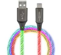 Ansmann Charging Cable 100 cm USB-A to USB Type C with Cool, Pulsating LED Ligh