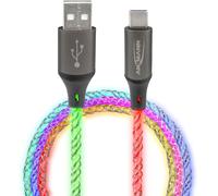 Ansmann Charging Cable 100 cm USB-A to USB Type C with Cool, Pulsating LED Ligh