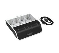 ANSMANN Battery charger for 4x NiMH AA/AAA/C/D + 1x 9V block batteries - automatic battery charger with Perfect 7 charging technology Repair mode for rechargeable batteries