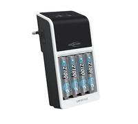 ANSMANN Comfort Plus Quick Charger for NiMH - Charge 1-4 AAA/A, up to 2 AA, or 1 x 9V - compatible with Ansmann AA 2100 mAh Batteries