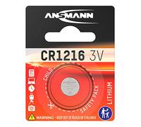 ANSMANN CR1216 Coin Battery [Pack of 1] Lithium 3V Button Cell Ideal For Small Clocks, Cameras, Keyless Remotes, Calculators, and Small Toys