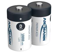 Ansmann D HR20 10000mAh Rechargeable Batteries x 2 Ultra High Capacity
