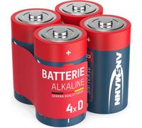 ANSMANN D Size Batteries [Pack of 4] Long Lasting Alkaline Disposable D Type Ba