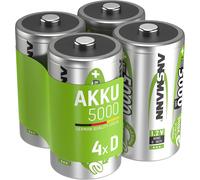 Ansmann D Size Batteries [Pack of 4] Long Lasting Low Self Discharge Rechargeab