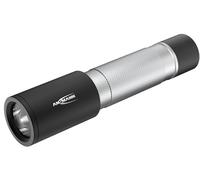 ANSMANN Daily USE LED Torch 300B Including C Batteries - LED Torch Ideal for Use in The Home Garage Car Workshop or Camping - LED Light Handy & Robust 315 Lumen, Silver