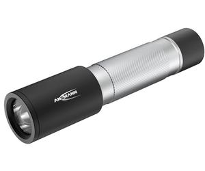 ANSMANN Daily USE LED Torch 300B Including C Batteries - Ideal for Use in The Home Garage Car Workshop or Camping - Light Handy & Robust 315 Lumen, Silver