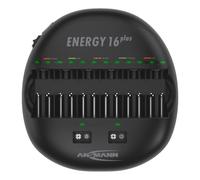 Ansmann Energy 16 Plus Home Battery Charger - Blue, Silver - Battery Chargers (100-240, 244 mm, 60 mm, 262 mm, 1.26 kg, Sector)
