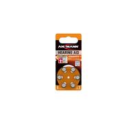 Ansmann Hearing Aid Batteries [Pack of 6] Size 13 Orange Zinc Air Hearing-Aid Suitable for Hearing Aids, Sound Amplifier - 1.45V Mercury Free