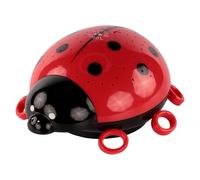 ANSMANN Starlight ladybird LED starry sky projector night light lamp sleeping aid for baby/children/adults, or even as a nursing light - tested materials, red