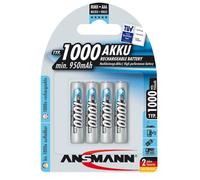 ANSMANN - NiMH Rechargeable AAA Batteries 1000mAh 4 Pack