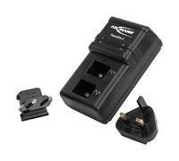 Ansmann Powerline 2 9V Battery Charger For NiMH NiCd Rechargeable Batteries | With UK & EU Plugs and Display LED Lights | Fast Charger With Individual Slot Monitoring & Overcharge Protection