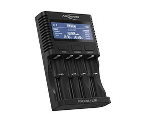 ANSMANN Powerline 4 Ultra AA, AAA, C, D 1.2V Battery Charger For NiMH, NiCd & Li-Ion Round Cell Rechargeable Batteries with USB Port | With UK & EU Plugs | Fast Charger to Charge & Discharge Batteries