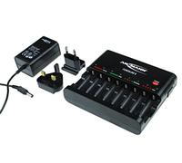 ANSMANN Powerline 8 battery charger with UK & EU Plugs and LED lights