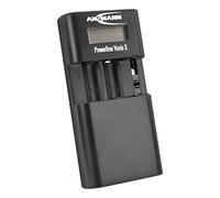 ANSMANN Powerline Vario X Battery Charger, Suitable for Camera Battery Packs Made of Li-Ion, LiPo, NiMH or 2 x Mignon AA or 2 x Micro AAA Batteries Adjustable Height of Charging Bay