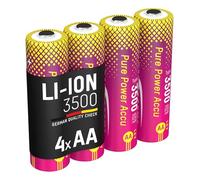 ANSMANN Pure Power rechargeable AA battery type 3500 (min. 3250 mAh), with maximum capacity, long operating time and security technology, ideal for devices with high energy consumption