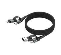 Ansmann USB-A or C to USB-C or Lightning Magnetic 4 in 1 cable 120cm