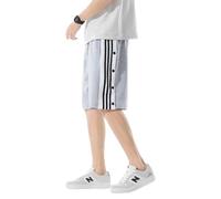 AnsNam Mens Tear Away Shorts Post Surgery Recovery Side Snap Shorts Pants Gray