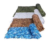 ANSNOW Army Camo Net Camouflage Netting Bulk Roll 2M/6M/8M/9M/10M/20M Sun Shade Camo Netting Lightweight White Ocean Jungle Desert/Ocean/2 * 3M