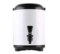 ANSNOW Beverage Dispenser with Tap, 8L / 10L, Hot Water Dispenser, Insulated Keg for Coffee Juice, Tea and Cider Milk for Parties and Buffets, Double Wall,/White/10L