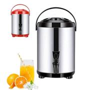 ANSNOW Commercial Coffee Urn Insulated Barrel Hot Water Dispenser with Faucet Stainless Steel Portable Cateurntat Water Boiler Insulated for 10-12 Hour for Milk Tea Beer Coffee/Black/10L