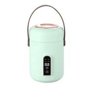 ANSNOW Efficient Heating Mini Rice Cooker, Insulated Portable Multifunction Soup Porridge Stewpot with Smart Reservation Function/Mint Green