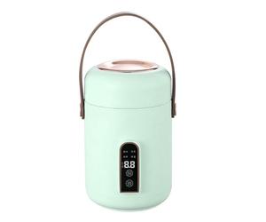 ANSNOW Efficient Heating Mini Rice Cooker, Insulated Portable Multifunction Soup Porridge Stewpot with Smart Reservation Function/Mint Green