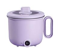 ANSNOW Electric Cooking Pot,1.5L Portable Electric Grain Cooker Mini Rice Cooker Electric Steamer Electric Hot Pot Electric Skillet Meal Heater for Rice Cooking Soup/Purple Single Layer