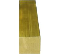 ANSNOW H62 Brass Metal Sheet Brass Block Copper Strip Square Flat Bar Width 30Mm Thickness 30Mm-Length 100Mm/Length 50Mm