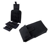 ANSNOW Molle 25 Rounds Shotshell Pouch Holder Compact Foldable Shotgun Reload Ammo Mag Bag Quick Access Shotgun Shell Carrier/Black