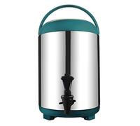 ANSNOW Thermal Beverage Dispenser 8L/10L/12L Stainless Steel Insulated 12 Hour Heat Retention Family Gathecateboiler Kitchen Cooking/Green/8L