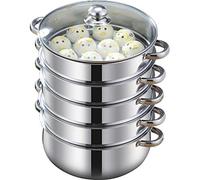 ANSNOW Thicken Steamer Stockpot 40Cm Three Floors Thicken Multipurpose Gas Induction Cooker Universal Cookware