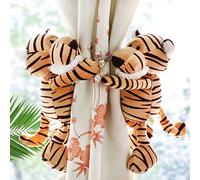 ANSNOW Tiebacks 2Pcs Jungle Forest Animals Curtain Tieback Holder Hooks Tie Backs Children Room Decoration Accessories Holdback Curtain Straps/4