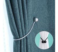 ANSNOW Waterproof Curtain Tie Backs, Tie Backs for Curtains, Decorative Rope for Shower Curtain 11.8"-Black