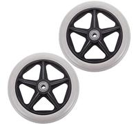 ANSNOW Wheelchair Front Wheel Wheel Replacement,Polyurethaneer Wheel Replacement Parts,6/7/8 inch Black/Grey,Wheelchairs Rollators Walkers,Old People Walk Chair Disabled Wheelchair Spare Wheels/Grey