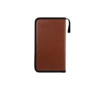 anso 80 Disc CD Holder DVD Case Storage Wallet VCD Organizer Faux Leather Bag (Brown)