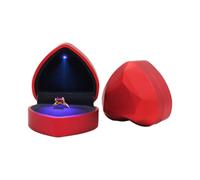 anso LED Light Up Jewelry Box Heart Shape Gift Container Love Jewelry Case with Light (Red,Pendant Box)